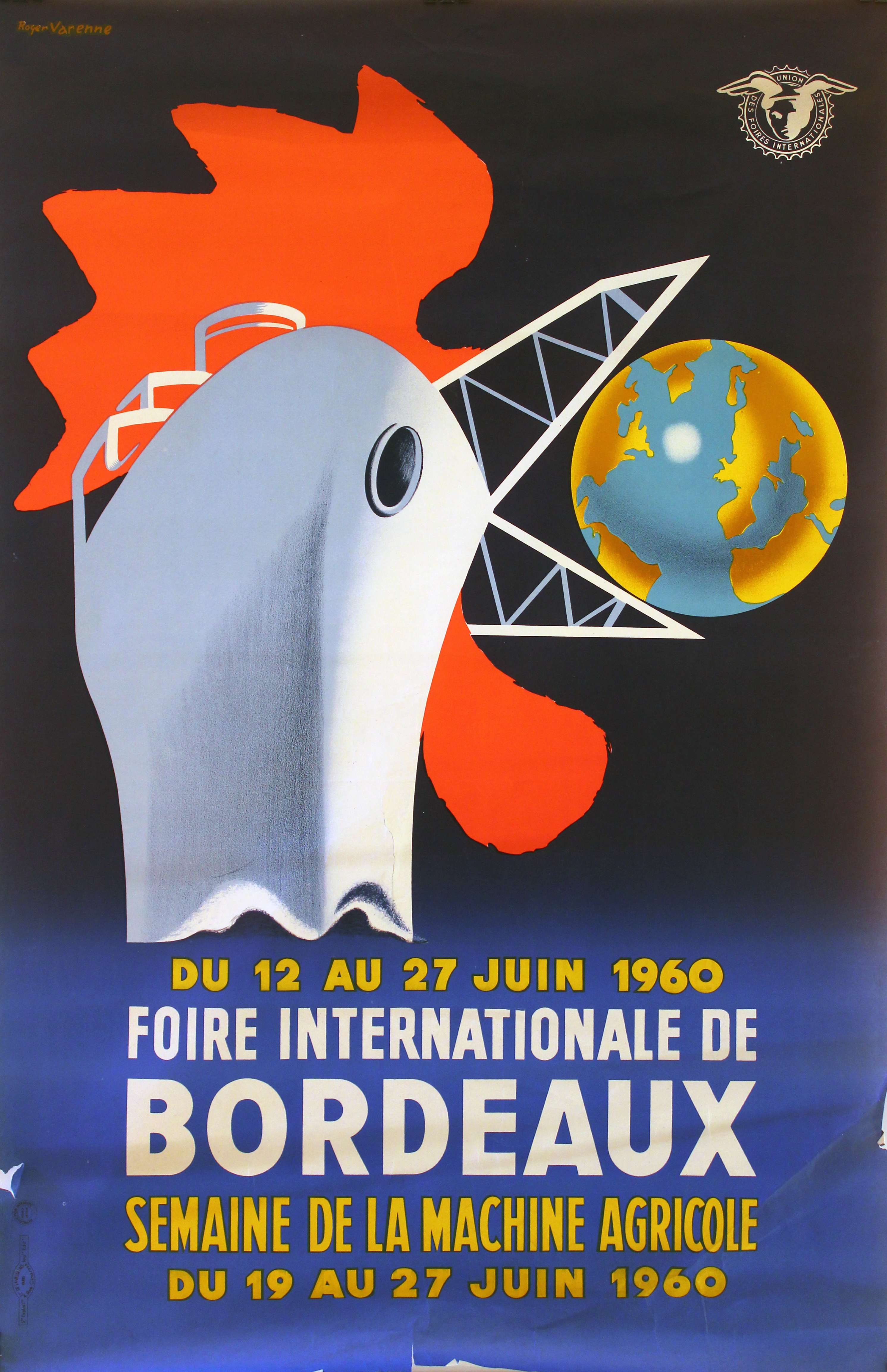 1960 Poster of Bordeaux International Fair, France