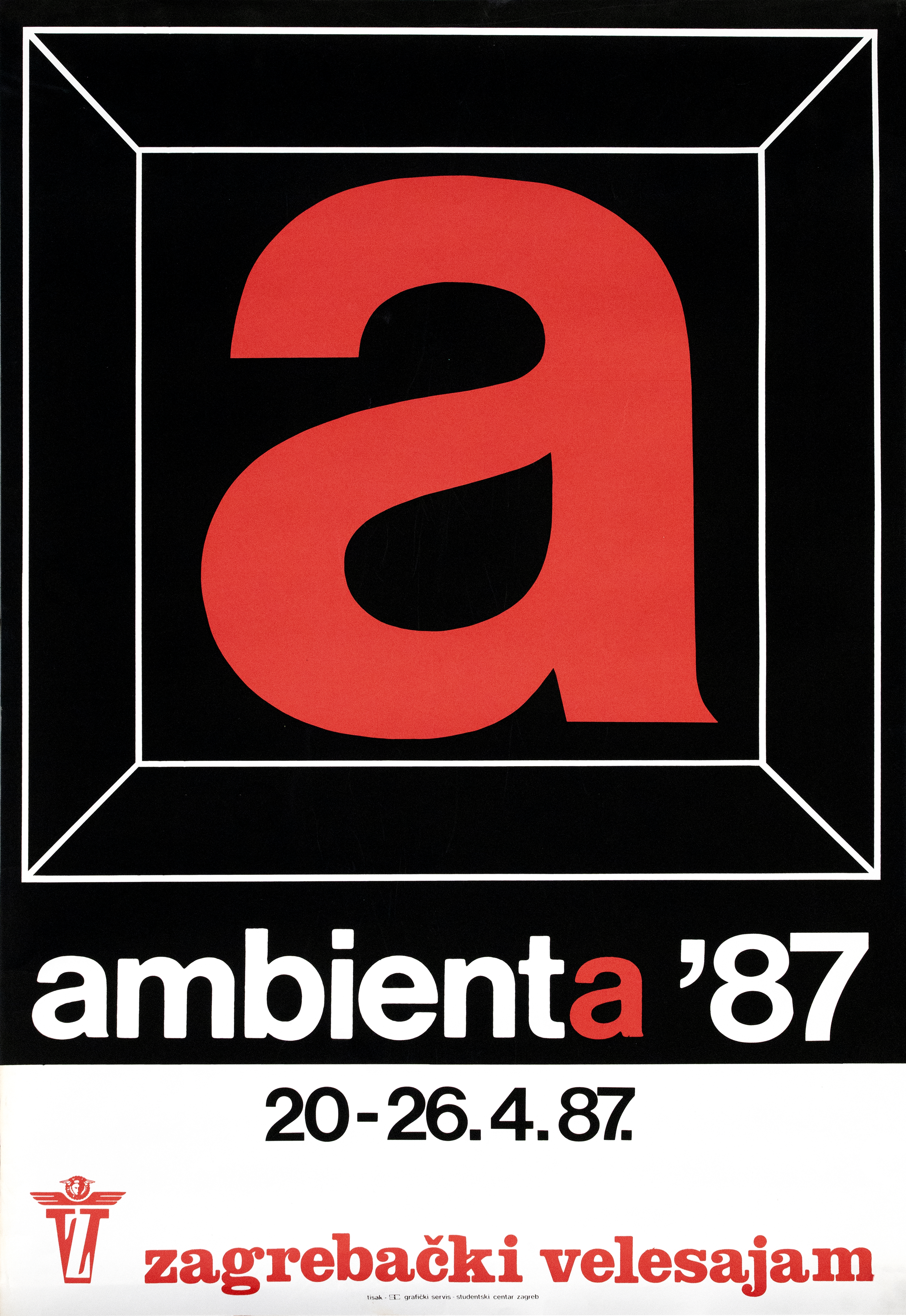 1987 Poster of Ambienta in Zagreb, Croatia