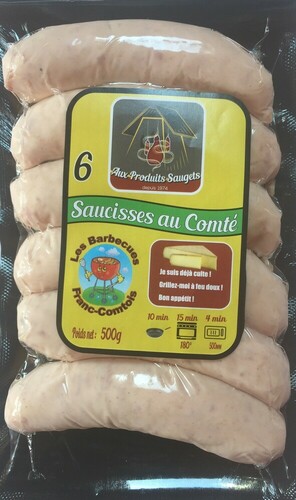Saucisse au Comté grill SVx6 500g