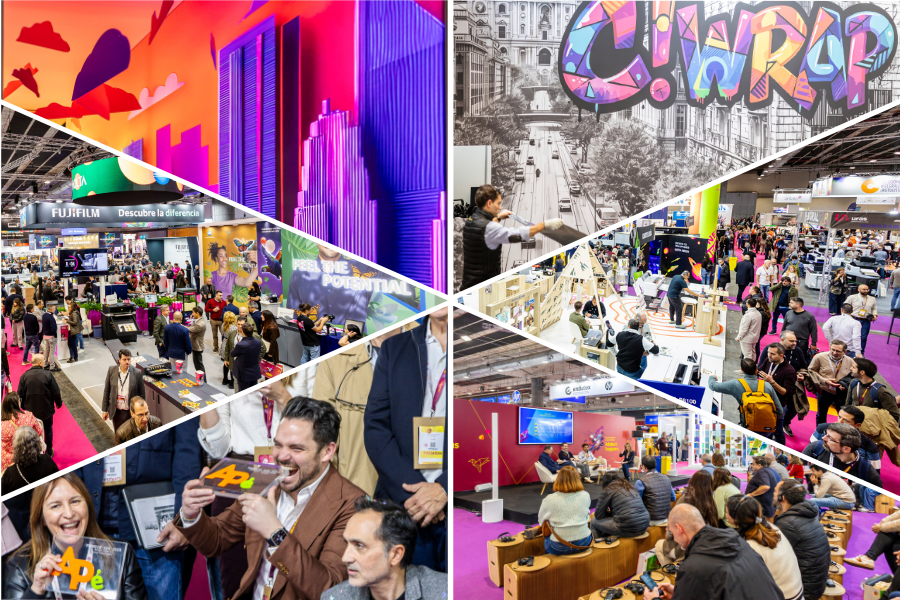 Collage de imágenes de ambiente en CPrint Madrid