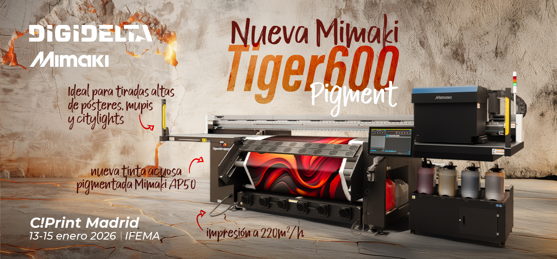 Llega la nueva generación Mimaki a C!Print Madrid 2026