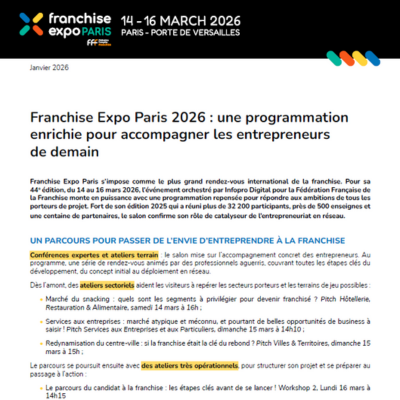 Une programmation enrichie pour accompagner les entrepreneurs de demain