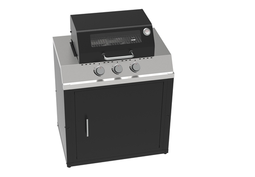 Outdoor Kitchen, Cupboard unit with gas griddle