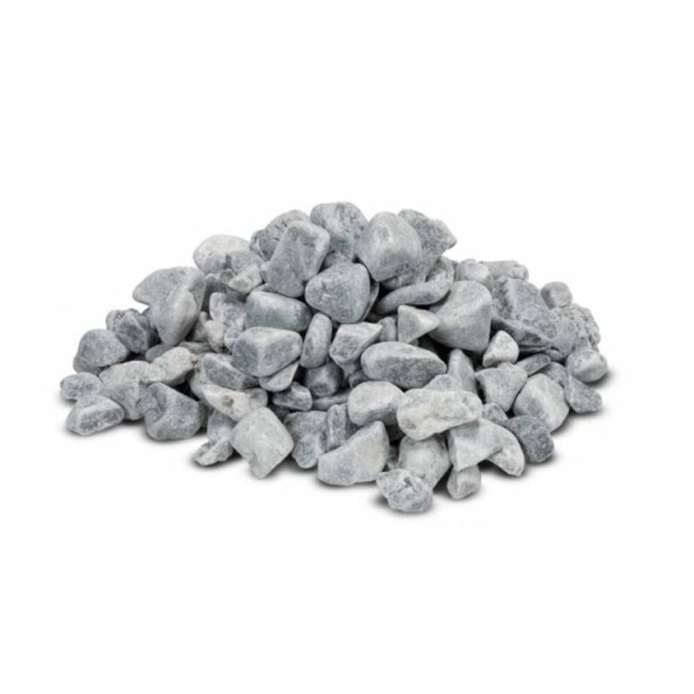 Galet marbre gris neige