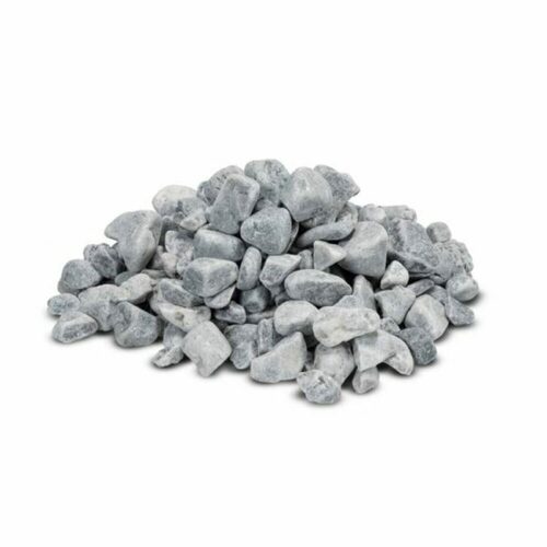 Galet marbre gris neige