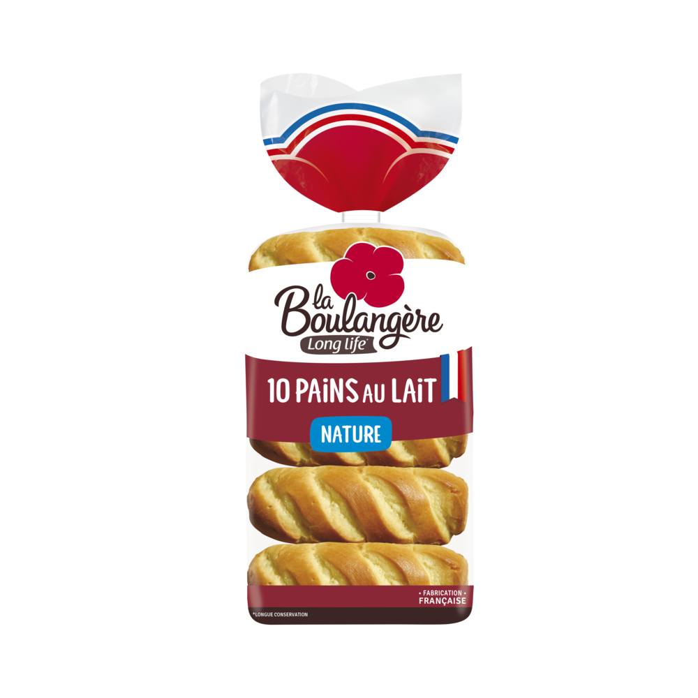 10 Pains au Lait nature 350g La Boulangère Long life