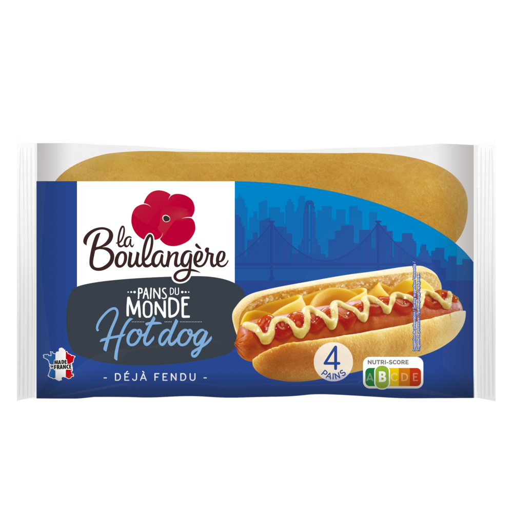 4 Pains Hot Dog 250g La Boulangère