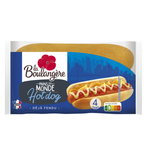 4 Pains Hot Dog 250g La Boulangère