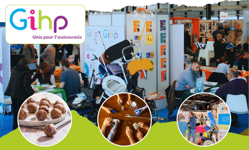 illustration du stand du GIHP proposant diverses activités