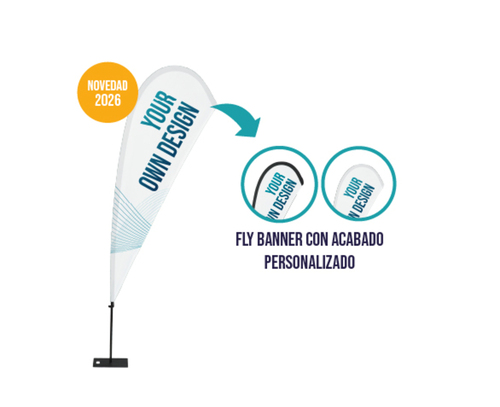 Fly Banner con acabado personalizado