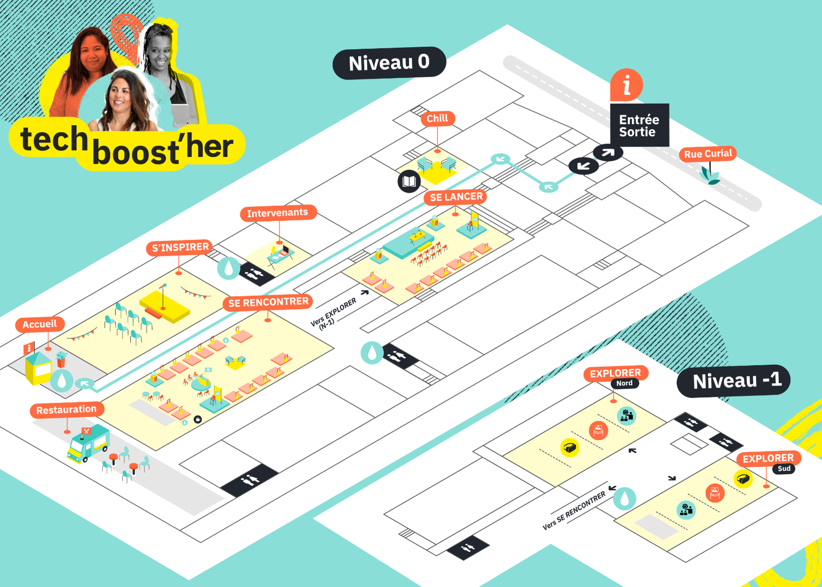 Plan de l'événement Tech Boost'her par Social Builder