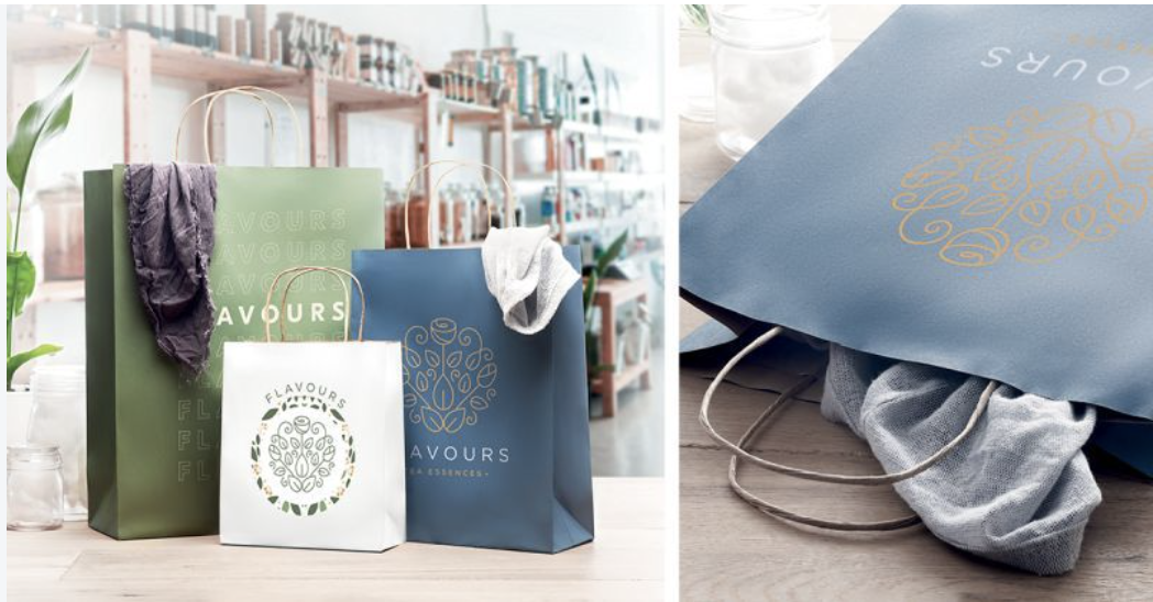 Des sacs-cadeaux en papier recyclés colorés by Midocean