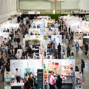 people in the trade show