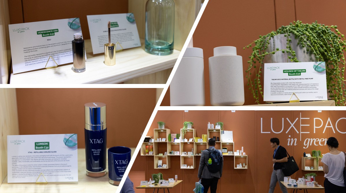 luxe pack new york in green display