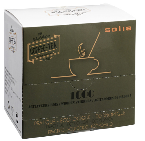 239610 - Agitateur en bois en boîte distributrice de 1000 SOLIA