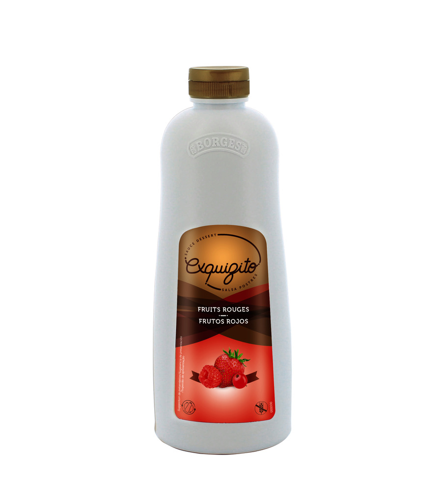300135 - Sauce dessert fruits rouges en bouteille 1 kg BORGES