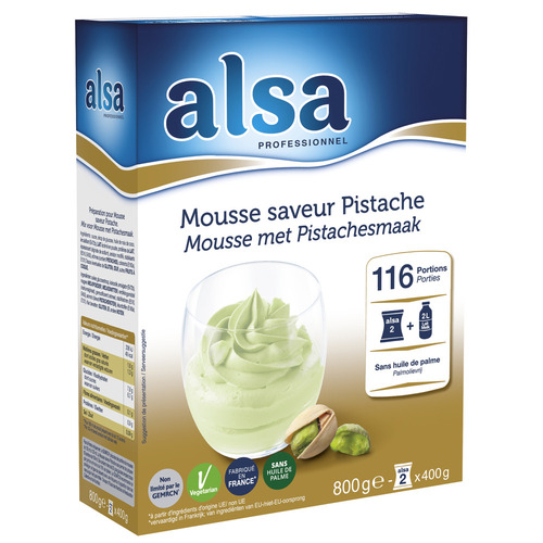 326041 - Mousse saveur pistache en boîte 800 g ALSA