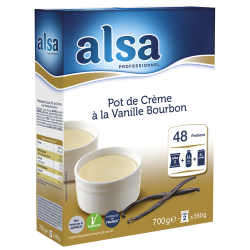 326042 - Crème dessert à la vanille Bourbon en boîte 700 g ALSA