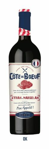 288543 - Pays d'Oc Syrah Marselan rouge IGP en bouteille 75 cl COTE DE BOEUF