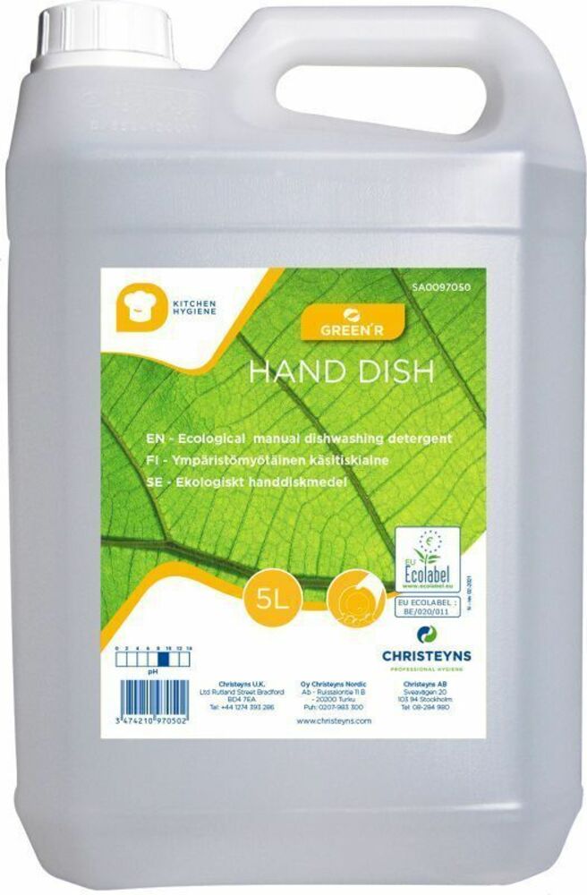 274571 - Liquide vaisselle manuel Ecolabel en bidon 5 L GREEN'R