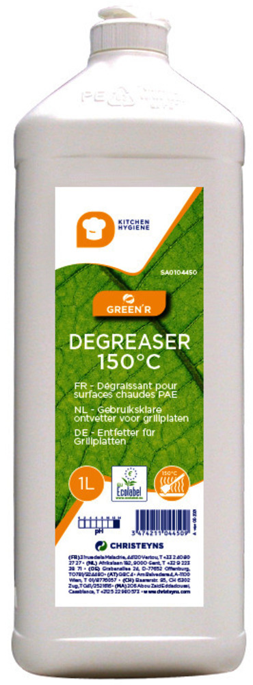 296909 - Dégraissant pour surfaces chaudes Ecolabel en flacon 1 L GREEN'R