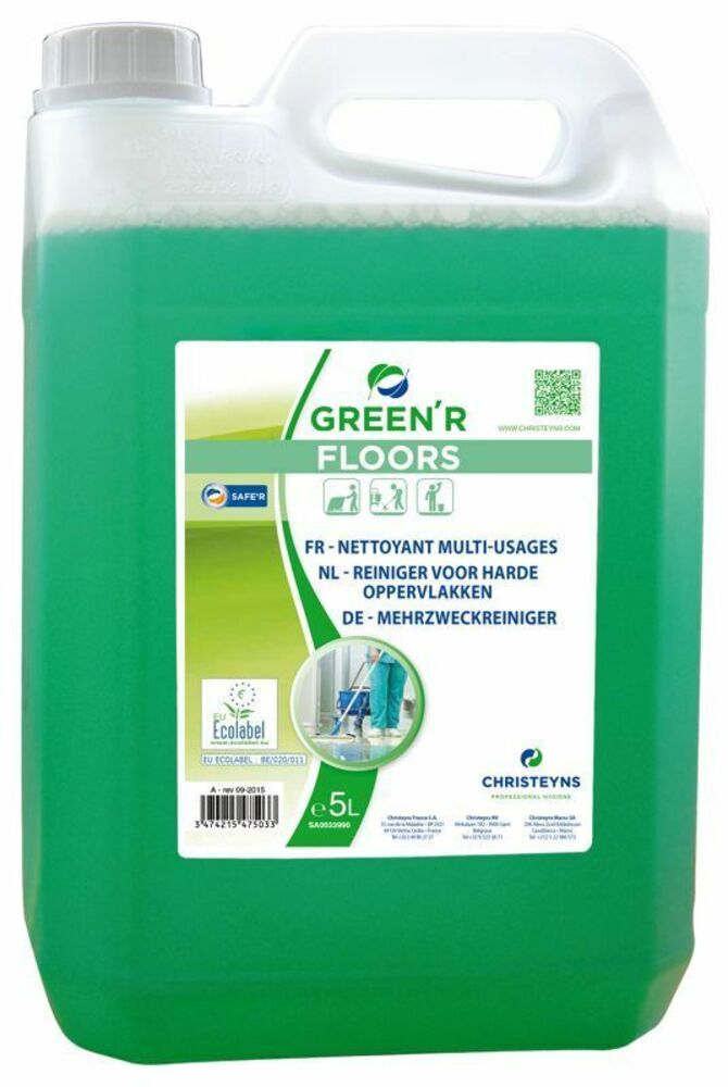 94584 - Nettoyant multi-usages Eco parfum fleur de grenadier en bidon 5 L GREEN'R