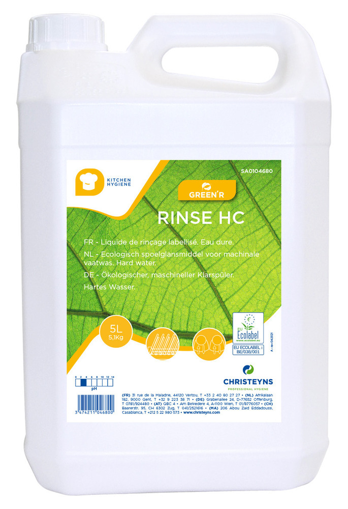 311224 - Liquide de rinçage Rinse HC ECOLABEL en bidon 5 L GREEN'R