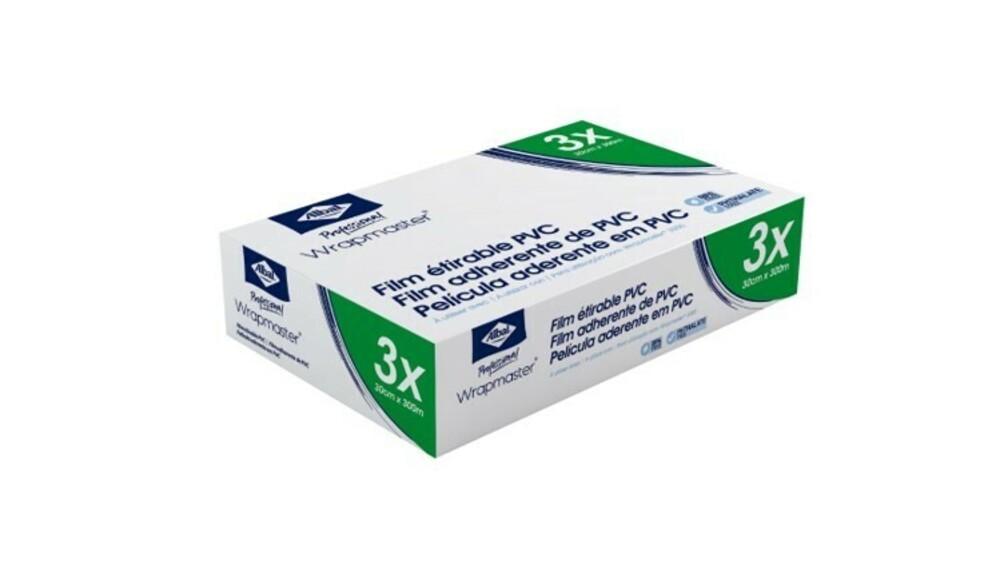 92700 - Film étirable alimentaire PVC 30cm x 300m en rouleau pour Wrapmaster 3000 WRAPMASTER
