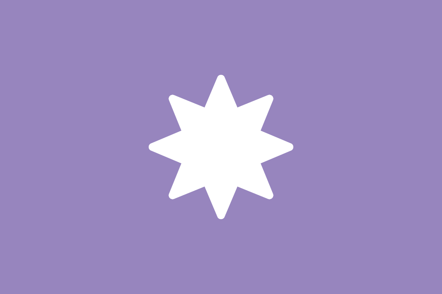 Forme violette représentant la soirée des ambitions