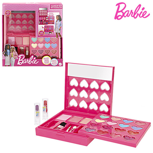 Barbie - Malette de maquillage pour enfants 2 niveaux.