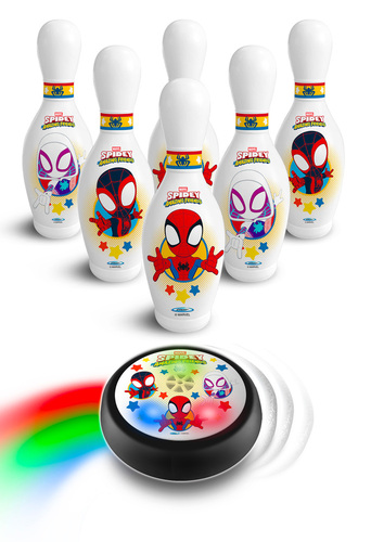Ensemble balle flottante et 6 quilles de bowling SPIDEY