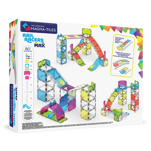 Rail Racers Max 80-Piece Magnetic Construction Set
