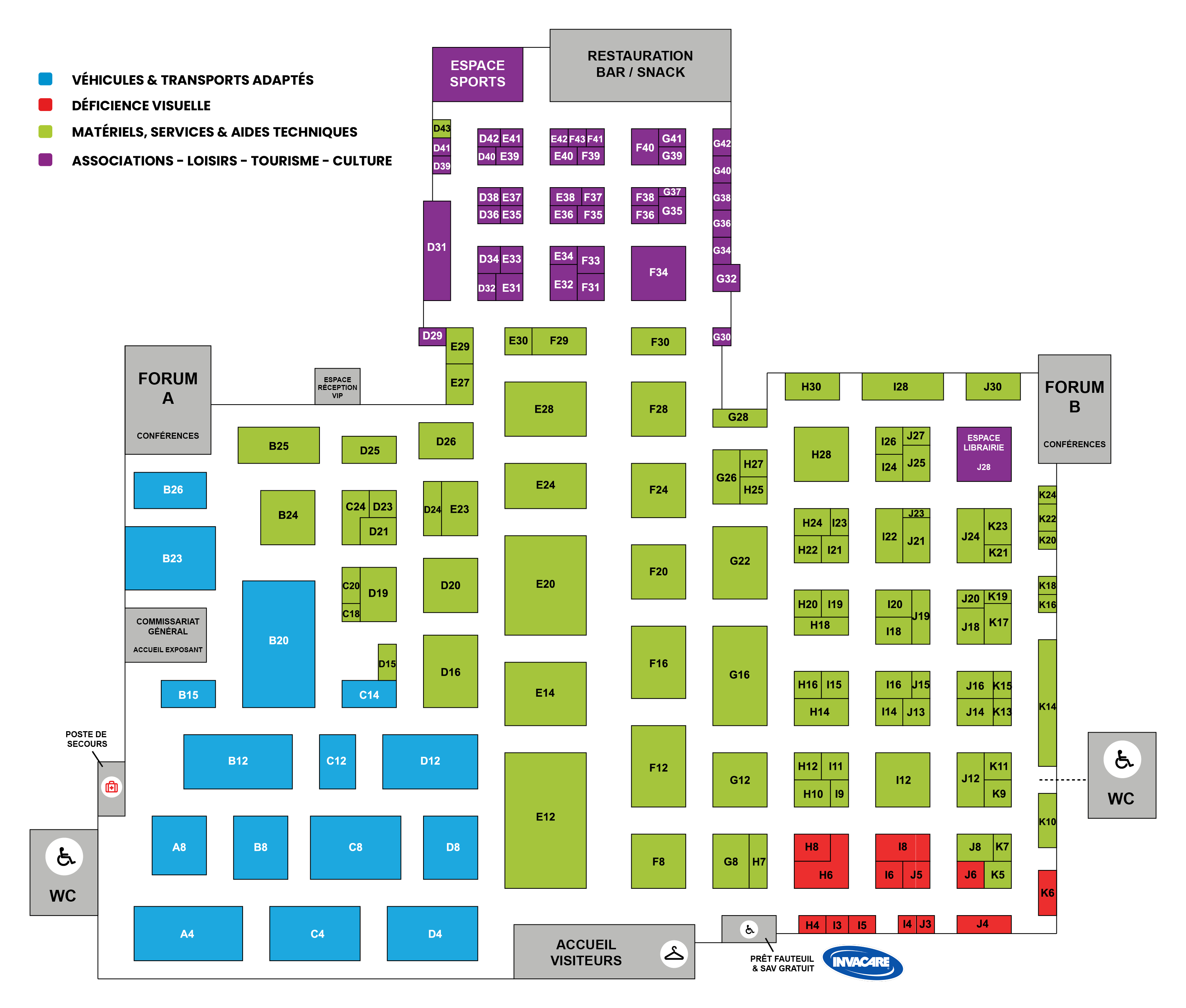Plan du salon HANDICA