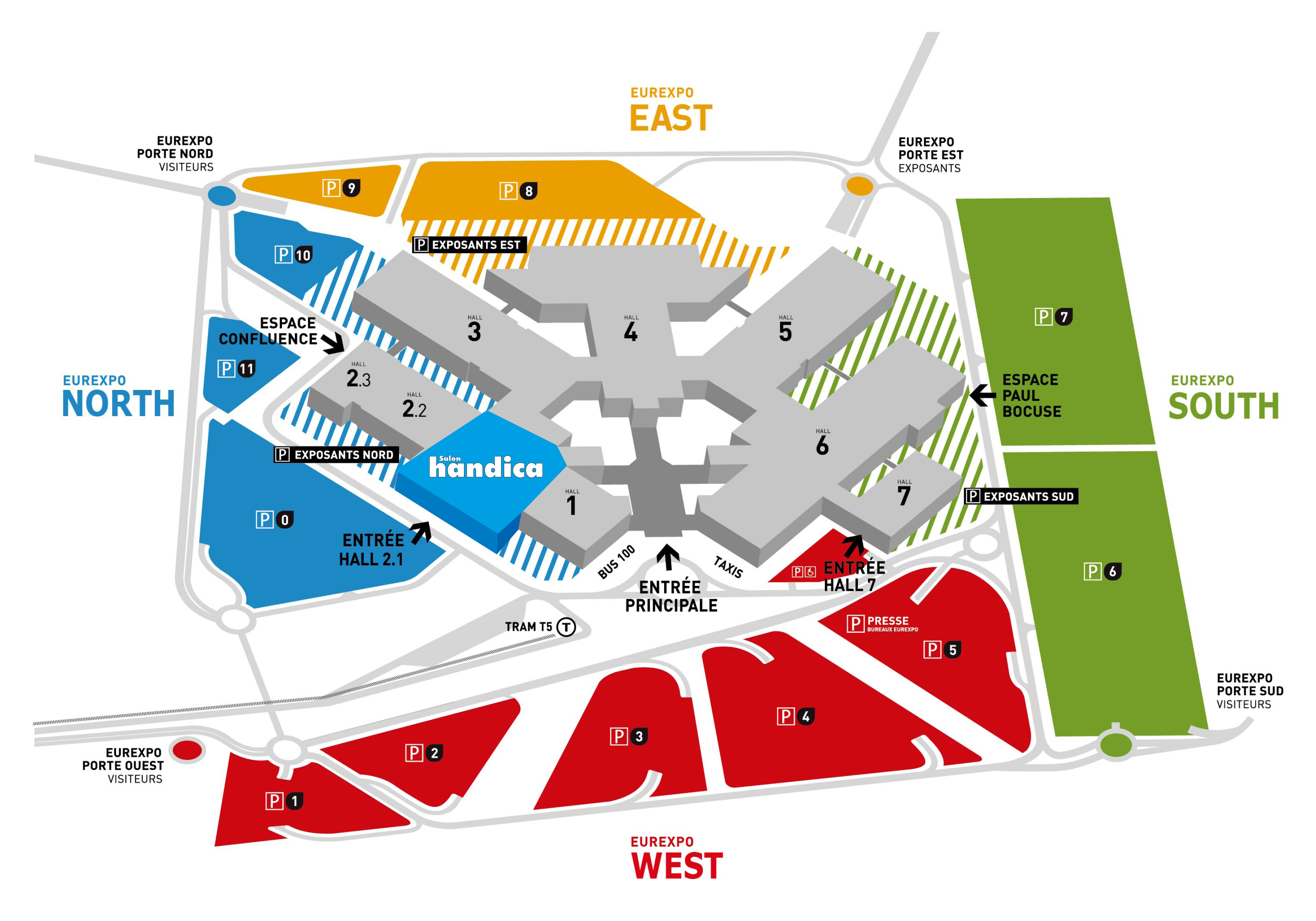 plan acces EUREXPO LYON