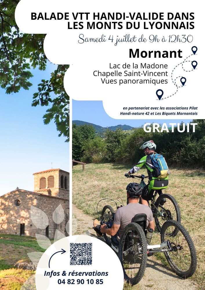 Balade VTT Handi valide dans les Monts du Lyonnais