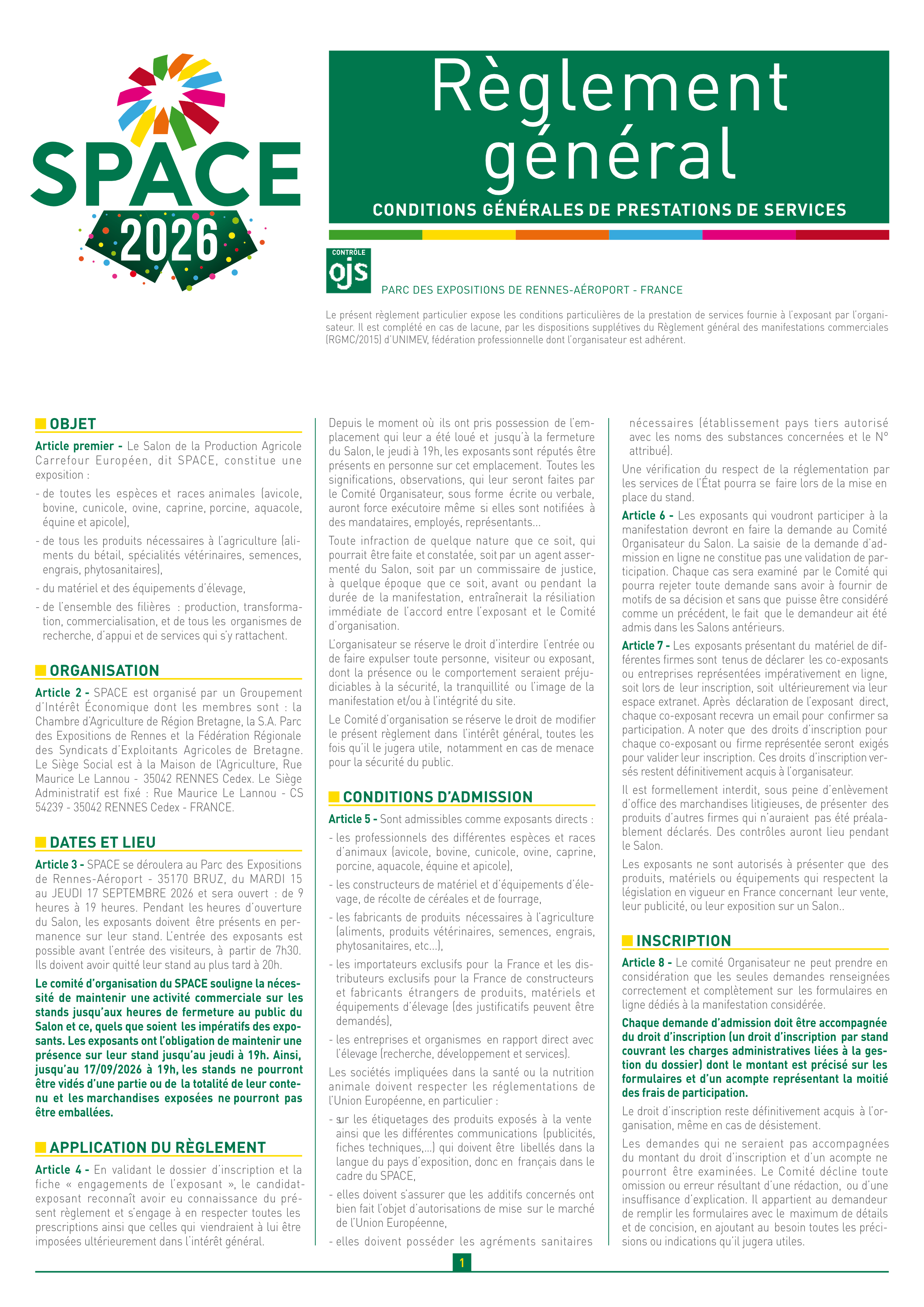 Règlement Général