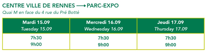 Centre de Rennes vers Parc-Expo
