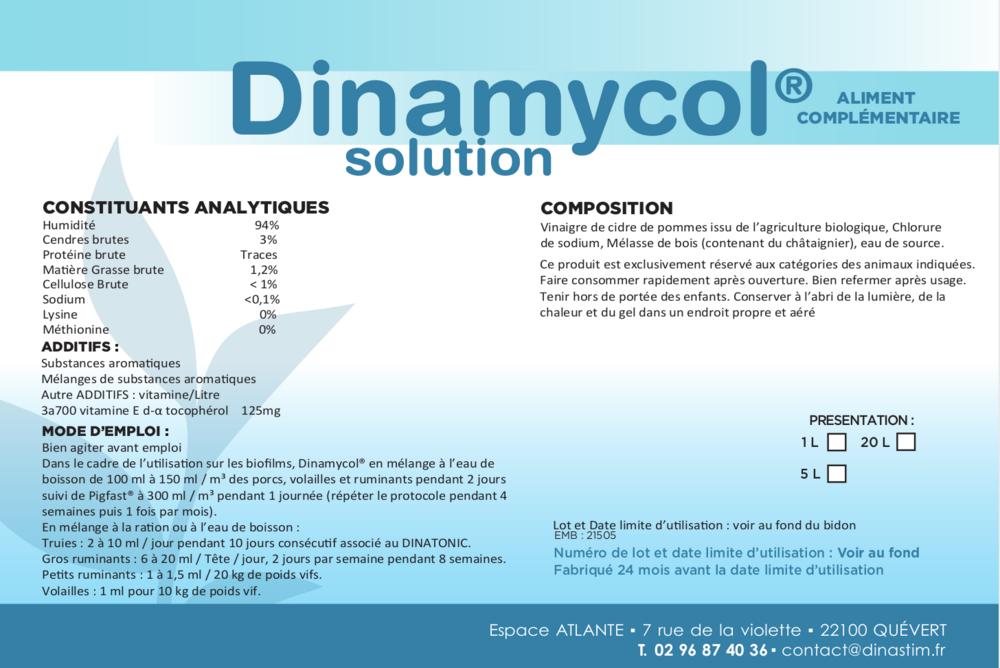 DINAMYCOL – Solution naturelle pour la gestion des biofilms et le confort digestif en élevage porcin