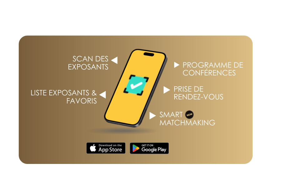 Un visiteur qui scanne le QR code Keeptrack d'un exposant