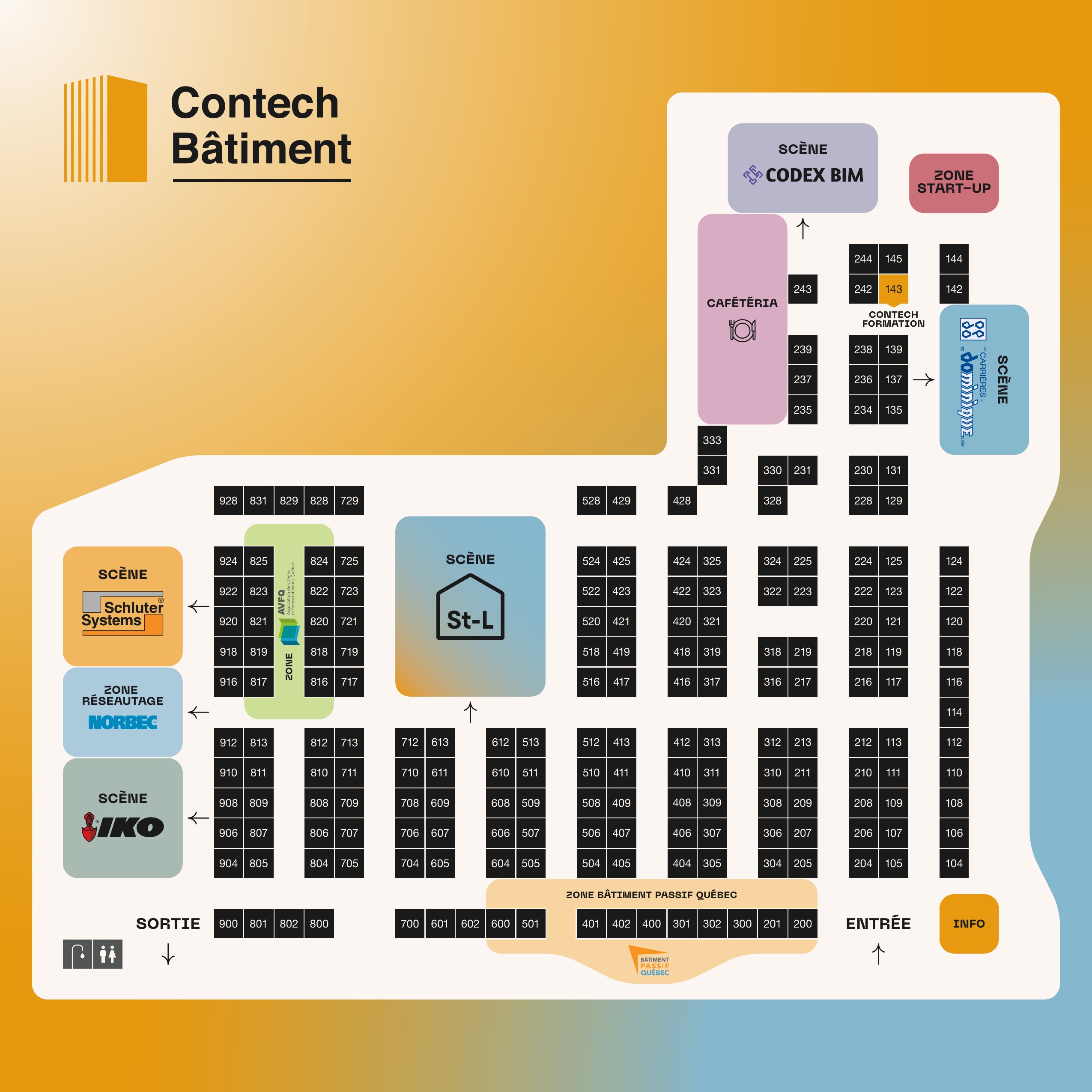 Plan de salle de l’Expo Contech Montréal 2026, Palais des congrès de Montréal