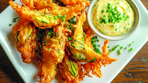 270124 - Fleurs de courgette en tempura