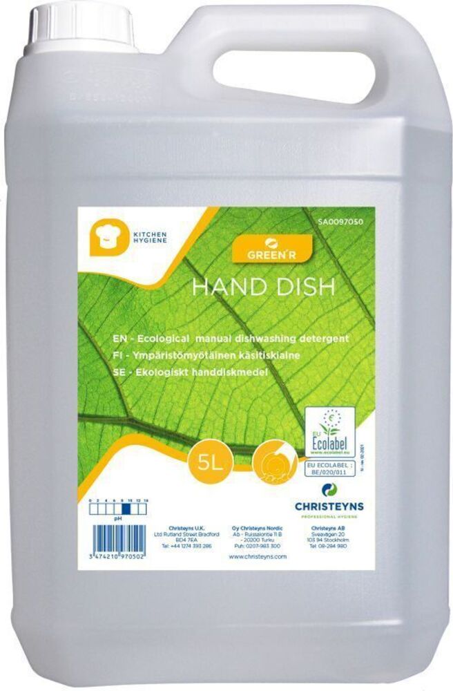 274571 - Liquide vaisselle manuel Ecolabel en bidon 5 L GREEN'R