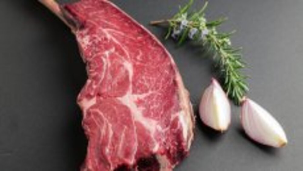 314587 - Tomahawk basse côte de bœuf Charolais affiné 3/7 semaines VBF 1,1 kg LBC