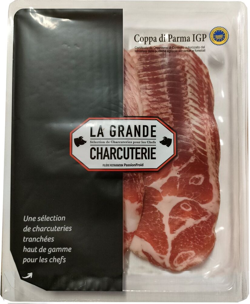 269168 - Coppa di Parma IGP tranchée pour chiffonnade 44 x 6 g env. La Grande Charcuterie