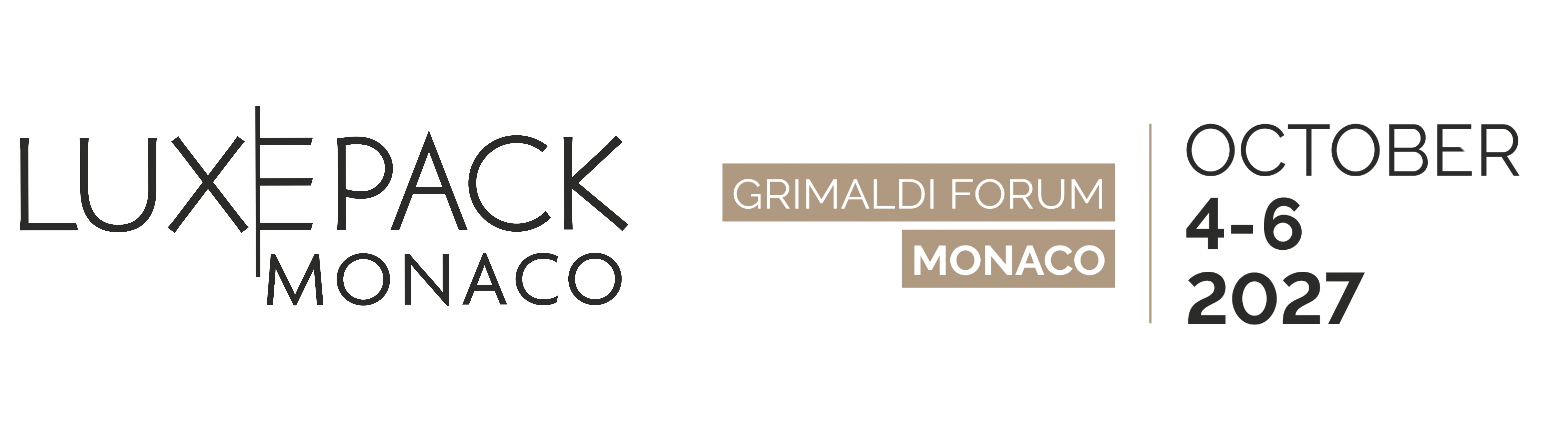 logo LUXE PACK Monaco et les dates de l'événement 