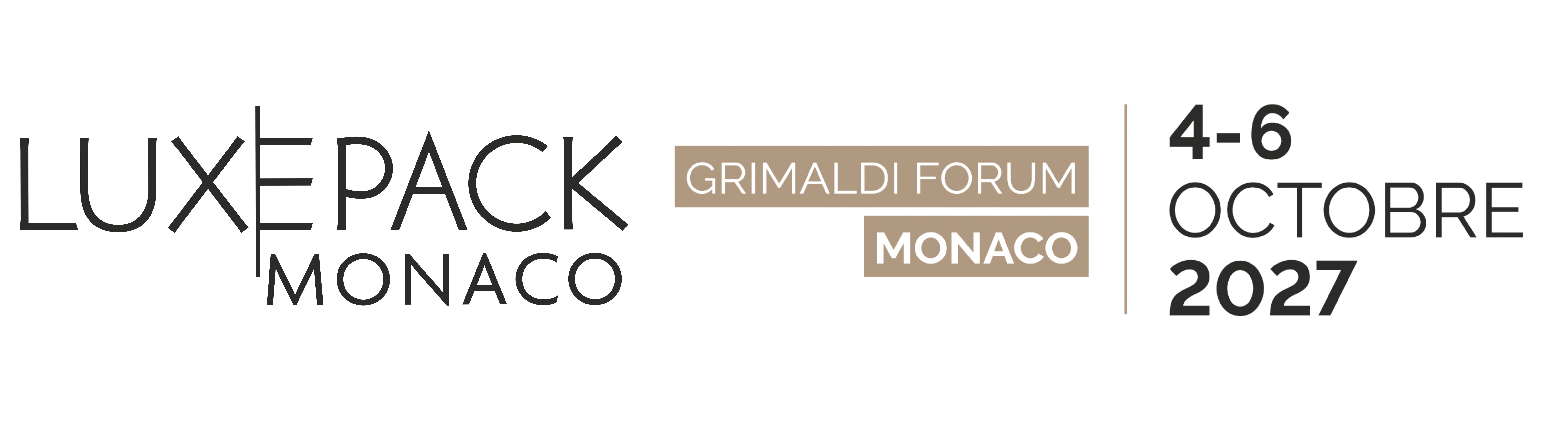 logo LUXE PACK Monaco et les dates de l'événement 