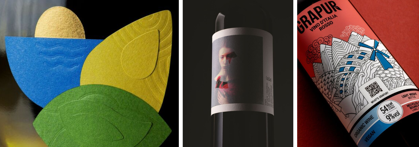 Inessens, Alliance Etiquettes, Fedrigoni and Vollherbst: luxury labels between naturalness, material innovation and tactile effects