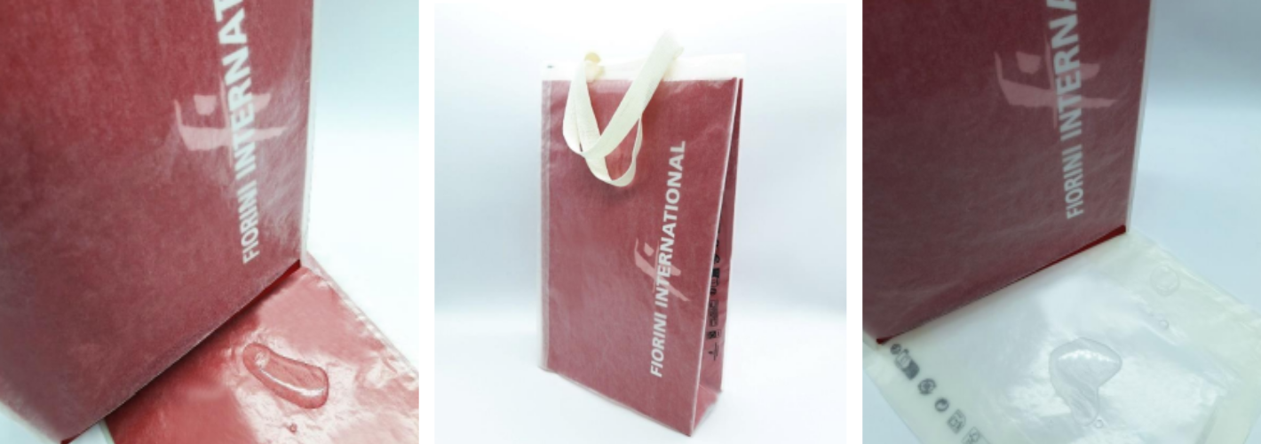 FIORINI INTERNATIONAL ITALIA SPA presents its eco rain cover for shopping bags