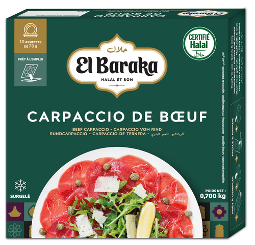 Carpaccio de bœuf halal 70G "El Baraka by JEAN ROUTHIAU" 