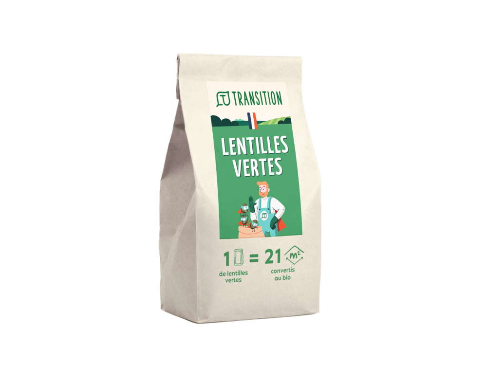 Lentilles vertes 2,5kg Transition